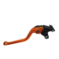 Levier d'embrayage fixe Accossato pour motos, en Aluminium CNC - Couleur : ORANGE, Type : Long