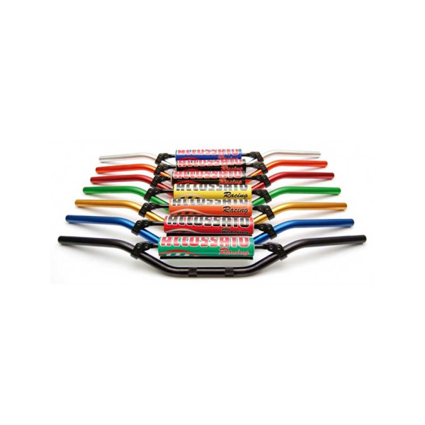 Guidon Offroad Accossato Diamètre 22 mm - Couleur : VERT, Couleur rouleau : ROUGE