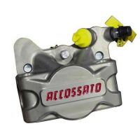 Etrier de frein arrière radial aluminium taillé masse monoblock pistons aluminiu - Version : gauche, Couleur : oxidation noire 