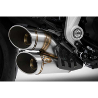 Kit échappement + raccord inox diavel 1260 modele Euro 5 Zard - Version : racing, Options : noir, Matière : inox, Embout : embout inox, Homologation : Euro 4