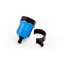 PETIT RESERVOIR DE LIQUIDE EVOTECH FREIN - EMBRAYAGE - Couleur patte : Noir, Couleur bouchon : Bleu, Couleur Corps : Or