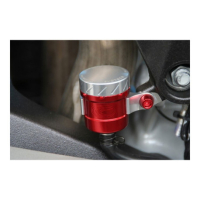PETIT RESERVOIR DE LIQUIDE EVOTECH FREIN - EMBRAYAGE - Couleur patte : Titanium, Couleur bouchon : Noir, Couleur Corps : Orange 