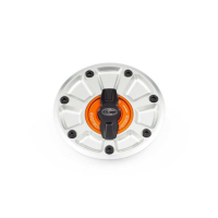KTM DUKE 790 TRAPPE A ESSENCE EVOTECH 1-5 DE TOUR - Couleur vis de trappe à essence : BLEU, Couleur bouchon intérieur de trappe : BLEU, Couleur extérieur de trappe : SILVER