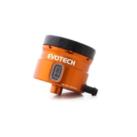 GROS RESERVOIR DE LIQUIDE DE FREIN EVOTECH SORTIE LATERALE - Couleur bouchon : Orange, Couleur Corps : Noir mat