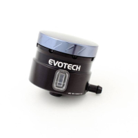 GROS RESERVOIR DE LIQUIDE DE FREIN EVOTECH SORTIE LATERALE - Couleur bouchon : Silver, Couleur Corps : Noir mat