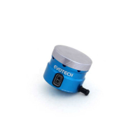 GROS RESERVOIR DE LIQUIDE DE FREIN EVOTECH SORTIE LATERALE - Couleur Corps : Bleu, Couleur bouchon : Or