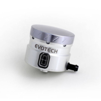 GROS RESERVOIR DE LIQUIDE DE FREIN EVOTECH SORTIE LATERALE - Couleur Corps : Bleu, Couleur bouchon : Silver
