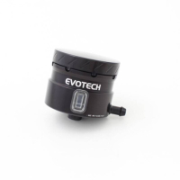GROS RESERVOIR DE LIQUIDE DE FREIN EVOTECH SORTIE LATERALE - Couleur Corps : Bleu, Couleur bouchon : Titanium