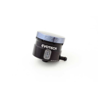 GROS RESERVOIR DE LIQUIDE DE FREIN EVOTECH SORTIE LATERALE - Couleur Corps : Bleu, Couleur bouchon : Titanium