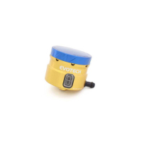 GROS RESERVOIR DE LIQUIDE DE FREIN EVOTECH SORTIE LATERALE - Couleur Corps : Bleu, Couleur bouchon : Titanium