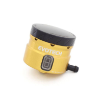 GROS RESERVOIR DE LIQUIDE DE FREIN EVOTECH SORTIE LATERALE - Couleur bouchon : Or, Couleur Corps : Orange