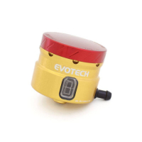 GROS RESERVOIR DE LIQUIDE DE FREIN EVOTECH SORTIE LATERALE - Couleur bouchon : Or, Couleur Corps : Orange