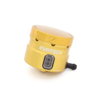 GROS RESERVOIR DE LIQUIDE DE FREIN EVOTECH SORTIE LATERALE - Couleur bouchon : Or, Couleur Corps : Orange