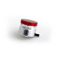 GROS RESERVOIR DE LIQUIDE DE FREIN EVOTECH SORTIE LATERALE - Couleur Corps : Silver, Couleur bouchon : Titanium