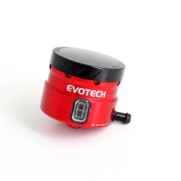 GROS RESERVOIR DE LIQUIDE DE FREIN EVOTECH SORTIE LATERALE - Couleur Corps : Titanium, Couleur bouchon : Or