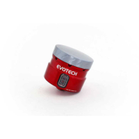 GROS RESERVOIR DELIQUIDE DE FREIN EVOTECH SORTIE DROITE - Couleur Corps : Bleu, Couleur bouchon : Silver