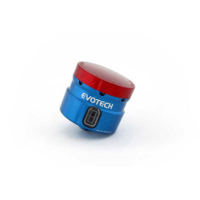 GROS RESERVOIR DELIQUIDE DE FREIN EVOTECH SORTIE DROITE - Couleur Corps : Bleu, Couleur bouchon : Silver
