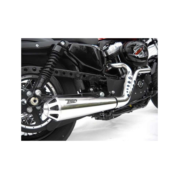 Ligne complète d'échappement inox Zard - Options : noir, Matière : inox, Embout : embout aluminium, Version : homologué