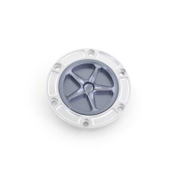 APRILIA/BENELLE/DERBI/KTM-MOTO GUZZI/MV AGUSTA/TRIUMPH TRAPPE A ESSENCE A VISSER - Couleur extérieur de trappe : SILVER, Couleur bouchon intérieur de trappe : VERT