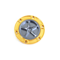 APRILIA/BENELLE/DERBI/KTM-MOTO GUZZI/MV AGUSTA/TRIUMPH TRAPPE A ESSENCE A VISSER - Couleur bouchon intérieur de trappe : NOIR MAT, Couleur extérieur de trappe : OR