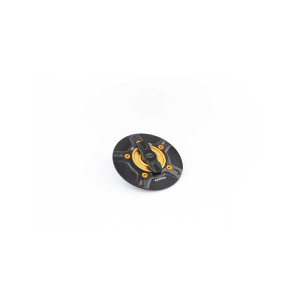 DUCATI DIAVEL/ MONSTER 696/796/1100 TRAPPE A ESSENCE EVOTECH 1-5 DE TOUR - Couleur bouchon intérieur de trappe : SILVER, Couleur extérieur de trappe : ROUGE, Couleur vis de trappe à essence : BLEU