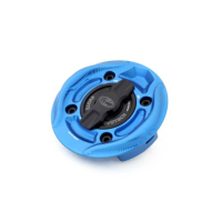 DUCATI PANIGALE / SCRAMBLER TRAPPE A ESSENCE 1-5 DE TOUR - Couleur bouchon intérieur de trappe : OR, Couleur extérieur de trappe : ROUGE, Couleur vis de trappe à essence : SILVER