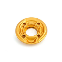 DUCATI PANIGALE / SCRAMBLER TRAPPE A ESSENCE 1-5 DE TOUR - Couleur vis de trappe à essence : OR, Couleur bouchon intérieur de trappe : ORANGE, Couleur extérieur de trappe : OR