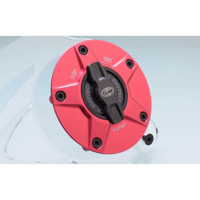 SUZUKI TRAPPE A ESSENCE EVOTECH 1-5 DE TOUR - Couleur vis de trappe à essence : OR, Couleur bouchon intérieur de trappe : NOIR, Couleur extérieur de trappe : ROUGE