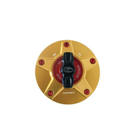 SUZUKI TRAPPE A ESSENCE EVOTECH 1-5 DE TOUR - Couleur vis de trappe à essence : OR, Couleur bouchon intérieur de trappe : NOIR, Couleur extérieur de trappe : ROUGE
