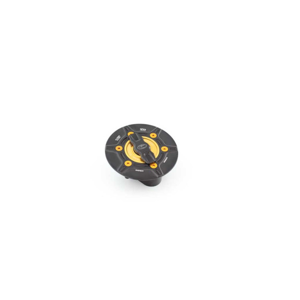 BMW TRAPPE A ESSENCE 1-5 DE TOUR EVOTECH - Couleur vis de trappe à essence : OR, Couleur bouchon intérieur de trappe : NOIR MAT, Couleur extérieur de trappe : SILVER