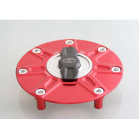 HONDA TRAPPE A ESSENCE EVOTECH 1-5 DE TOUR - Couleur vis de trappe à essence : ROUGE, Couleur bouchon intérieur de trappe : NOIR MAT, Couleur extérieur de trappe : OR