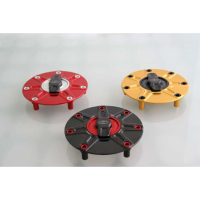 HONDA TRAPPE A ESSENCE EVOTECH 1-5 DE TOUR - Couleur vis de trappe à essence : ROUGE, Couleur bouchon intérieur de trappe : NOIR MAT, Couleur extérieur de trappe : OR