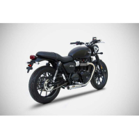 SILENCIEUX ZARD TRIUMPH STREET TWIN 2022 - Options : noir, Version : homologué, Embout : embout inox, Matière : inox 