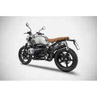 SILENCIEUX ZARD THUNDERBOLT INOX NINE T SCRAMBLER - Options : noir, Matière : inox, Embout : embout inox, Version : homologué 