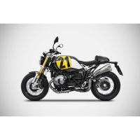SILENCIEUX INOX ZARD HIGH LIMITED BMW R NINE T - Options : noir, Matière : inox, Embout : embout inox, Version : homologué 