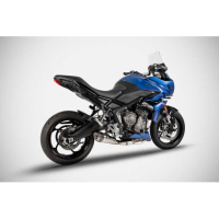LIGNE COMPLETE ZARD TRIUMPH TIGER SPORT 660 - Options : noir, Matière : titane, Embout : embout carbone, Version : homologué