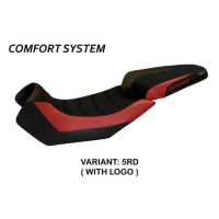 HOUSSE DE SELLE COMPATIBLE APRILIA CAPONORD 1200 (13-17) MODÈLE NUORO 2 - Logo : AVEC LOGO, Couleur : GRIS GRIS, Type : STANDARD