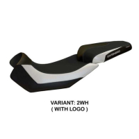 HOUSSE DE SELLE COMPATIBLE APRILIA CAPONORD 1200 (13-17) MODÈLE NUORO 2 - Logo : AVEC LOGO, Couleur : GRIS GRIS, Type : STANDARD