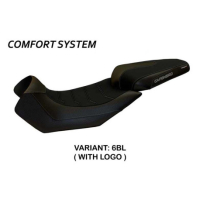HOUSSE DE SELLE COMPATIBLE APRILIA CAPONORD 1200 (13-17) MODÈLE NUORO 2 - Couleur : ROUGE, Type : STANDARD, Logo : AVEC LOGO