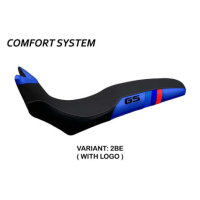 HOUSSE DE SELLE COMPATIBLE BMW F 700/800 GS (08-18) MODÈLE BARONE ANNIVERSARY - Couleur : NOIR, Type : STANDARD, Logo : AVEC LOGO