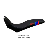 HOUSSE DE SELLE COMPATIBLE BMW F 700/800 GS (08-18) MODÈLE BARONE ANNIVERSARY - Logo : AVEC LOGO, Couleur : BLANC, Type : STANDARD