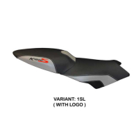 HOUSSE DE SELLE COMPATIBLE BMW K 1200 S (04-08) MODÈLE LARIANO 2 - Logo : AVEC LOGO, Couleur : ARGENT, Type : STANDARD