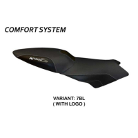 HOUSSE DE SELLE COMPATIBLE BMW K 1200 S (04-08) MODÈLE LARIANO 2 - Logo : AVEC LOGO, Couleur : BLANC, Type : STANDARD