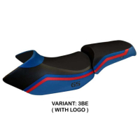 HOUSSE DE SELLE COMPATIBLE BMW R 1200 GS (05-12) MODÈLE LYON 1 - Logo : AVEC LOGO, Couleur : BLANC, Type : STANDARD