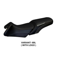 HOUSSE DE SELLE COMPATIBLE BMW R 1200 RT (06-13) MODÈLE ROBERTO - Couleur : NOIR, Type : STANDARD, Logo : AVEC LOGO