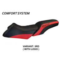 HOUSSE DE SELLE COMPATIBLE BMW R 1200 RT (06-13) MODÈLE ROBERTO - Type : STANDARD, Logo : AVEC LOGO, Couleur : ARGENT