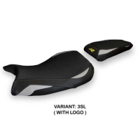 HOUSSE DE SELLE COMPATIBLE BMW S 1000 R (21-22) MODÈLE LAIAR - Type : STANDARD, Logo : AVEC LOGO, Couleur : ARGENT