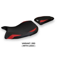 HOUSSE DE SELLE COMPATIBLE BMW S 1000 R (21-22) MODÈLE LAIAR - Couleur : ROUGE, Logo : AVEC LOGO, Type : ULTRAGRIP