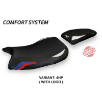 HOUSSE DE SELLE COMPATIBLE BMW S 1000 R (21-22) MODÈLE LAIAR - Logo : AVEC LOGO, Couleur : ARGENT, Type : ULTRAGRIP 