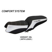 HOUSSE DE SELLE COMPATIBLE BMW K 1600 GT (10-22) MODÈLE TROPEA COLOR - Couleur : BLANC, Type : STANDARD, Logo : AVEC LOGO